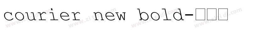 courier new bold字体转换